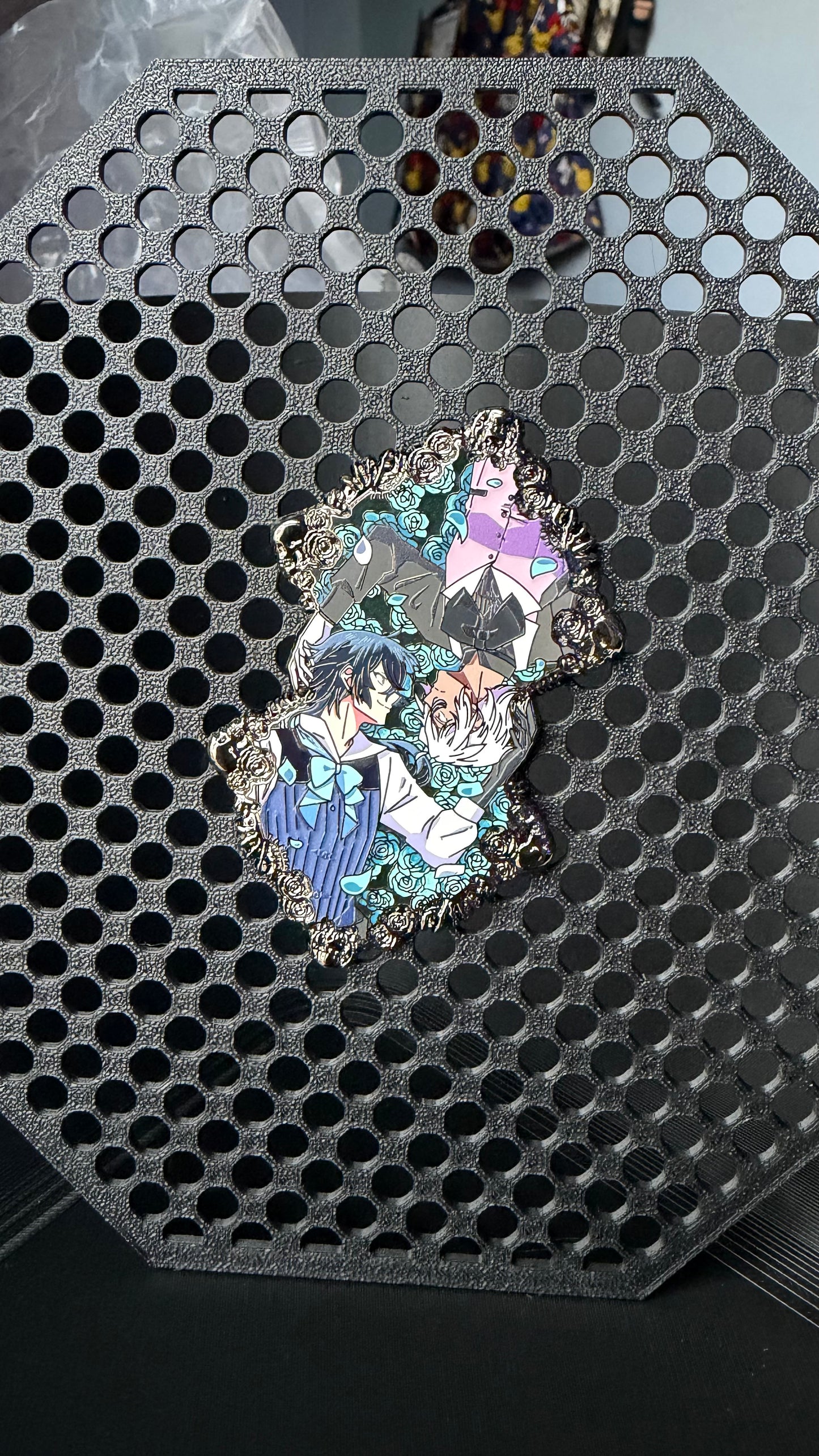 Book guy in hand black nickel only